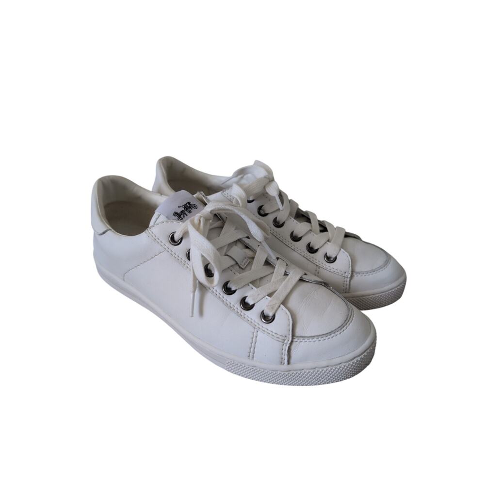 Coach Porter Leather White Sneakers Size 8